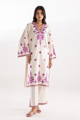 Stitched Lawn Embroidered Shirt + Culotte